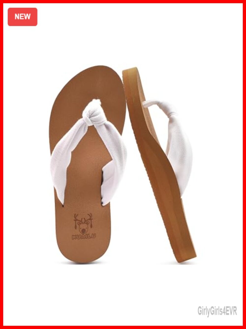 Women's KuaiLu Flip Flops Arch Support Memory Foam Beach Sandals